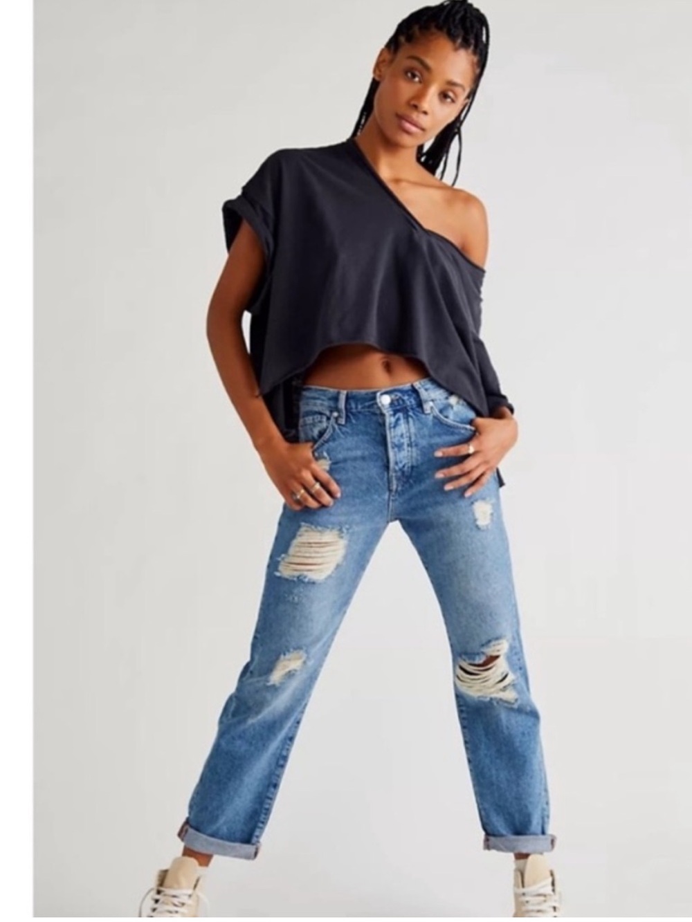 Free People Bren boyfriend jeans size
25